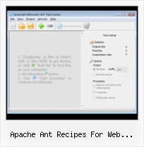 Yui Compressor Multiple Files Script apache ant recipes for web developers