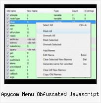 Java Unicode Obfuscation apycom menu obfuscated javascript