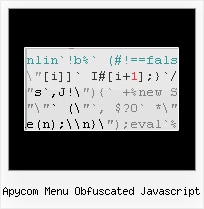 Javascript Tidy Compress Online apycom menu obfuscated javascript