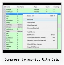Javascript Encode Alphanumeric compress javascript with gzip
