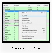 Obfuscate Javascript compress json code