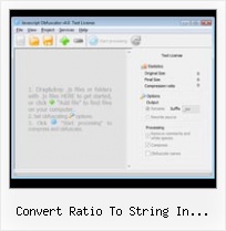 Encrypt Web Page convert ratio to string in javascript