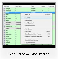 Java Script Code To Pack Javascript dean edwards name packer