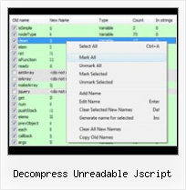 Javascript Yui Compressor Demo decompress unreadable jscript