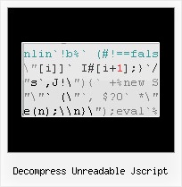 Javascript Obfuscator Comparison decompress unreadable jscript