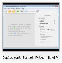 Jquery Yahoo Compressor Illegal Character deployment script python minify