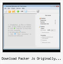 Ofuscate Javascript download packer js originally written by david mcnab