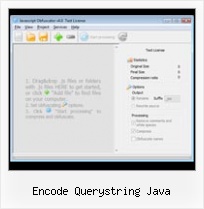 Javascript Encrypt Ascii2hex encode querystring java