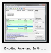 Javascript Compress String encoding ampersand in url hyperlink