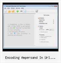 Js How To Comress An Array encoding ampersand in url hyperlink