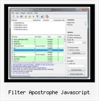 Javascript Obfuscator filter apostrophe javascript