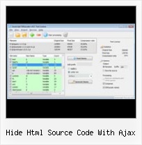 Compress Json Code hide html source code with ajax