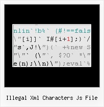 Javaflight Code Example illegal xml characters js file