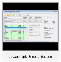 Yahoo Compressor Mojo javascript encode quotes