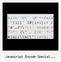 How To Encode Javascript Code javascript encode special characters