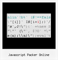 Obfuscated Javascript Decoder javascript packer online
