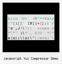 Javascript Tool Uncompress javascript yui compressor demo