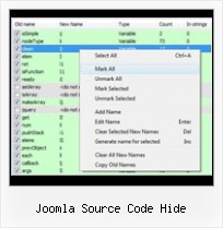 Offline Javascript Minifier joomla source code hide