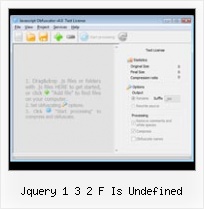 Python Javascript Compression jquery 1 3 2 f is undefined