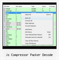 Dean Edwards Packer Reenable js compressor packer decode
