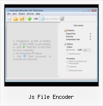 Decode Values With Js js file encoder