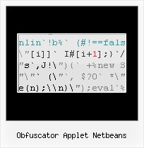 Minify Obfusc Javascript obfuscator applet netbeans