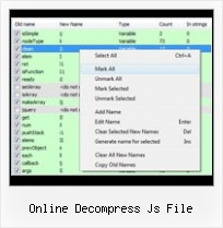 Yuicompressor Api online decompress js file