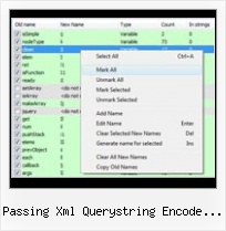 Execute The Yui Compressor passing xml querystring encode jquery