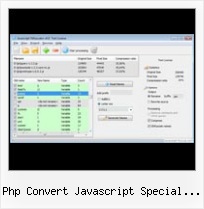 Compress Javascript php convert javascript special characters