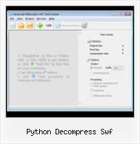 Filter Apostrophe Javascript python decompress swf