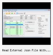 Yuicompressor Jsmin read external json file with javascript