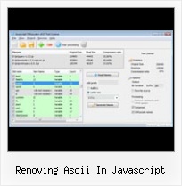 Jscript Compressor removing ascii in javascript