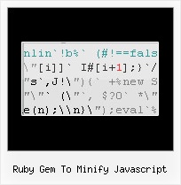 Jquery Code Obfuscation ruby gem to minify javascript