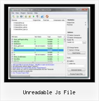 Javascript Compress Json unreadable js file