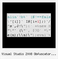 Encrypt Jscript visual studio 2008 obfuscator javascript