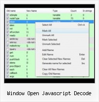 Closure Compiler Vs Dojo window open javascript decode