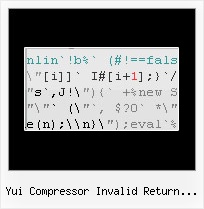 Chilltools yui compressor invalid return syntax error