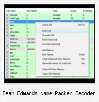 Jsmin Obsfucate dean edwards name packer decoder