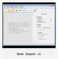 Wrapper Script Shrinksafe dean unpack js