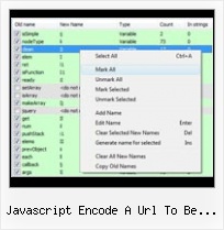 Ant Minimize Single Error Renaming Variables javascript encode a url to be passed