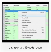 The Yui Compressor Batch javascript encode json