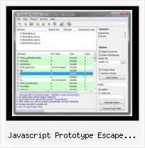 Js Compressor Encryption javascript prototype escape encode url characters