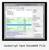 Yui Compressor Netbeans javascript save encode64 file