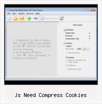 Ofuscate Javascript js need compress cookies