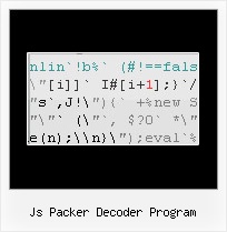 Jsmin Css js packer decoder program
