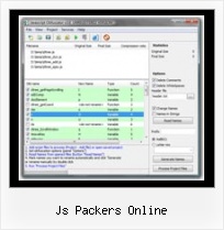 Compress Javascript Tool js packers online