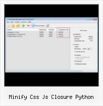 Zend Js Compressor minify css js closure python