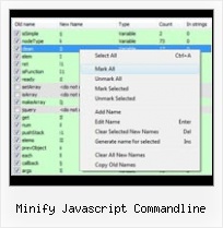 Javascript Encode Escape minify javascript commandline