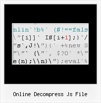 Eclipse Minify Plugin online decompress js file