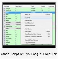 Javascript Enkoder App yahoo compiler vs google compiler
